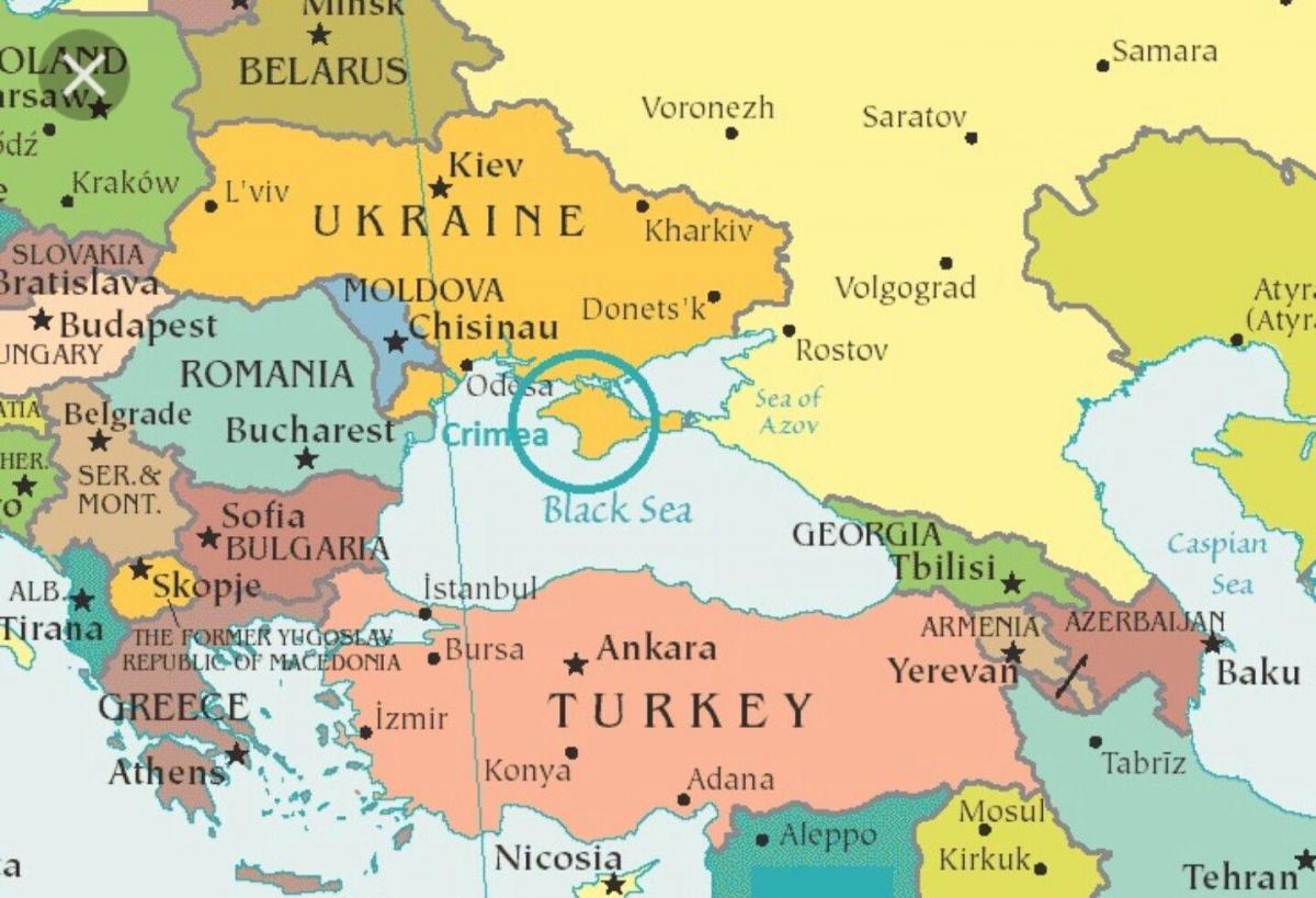 карта на Молдова и съседните страни