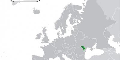 Местоположение на Молдова върху картата на света